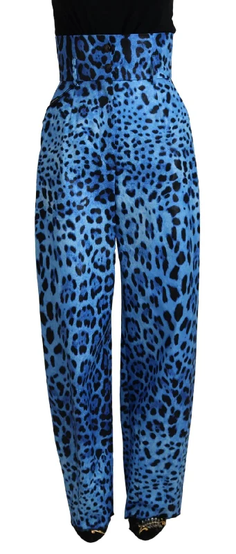Dolce & Gabbana Elegant High Waist Straight Pants Classic Bootcut Trousers