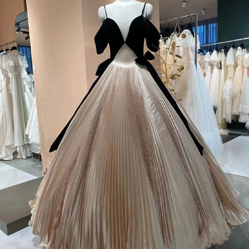 Golden one shoulder
