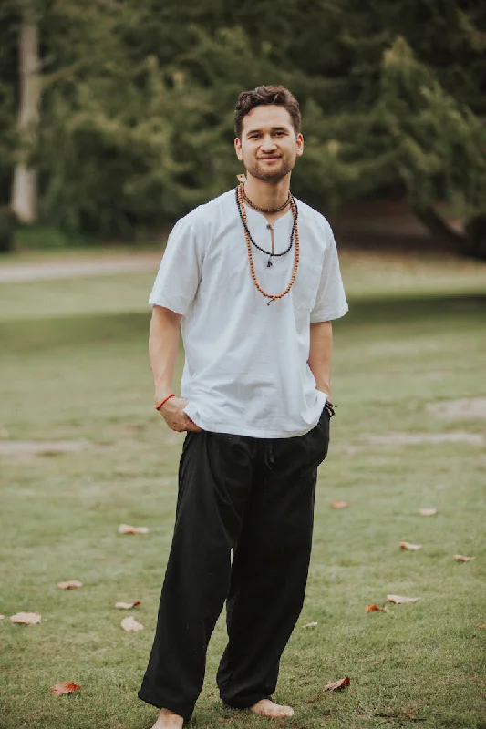 Baron's Drawstring Cotton Pants Modern Stretch Trousers