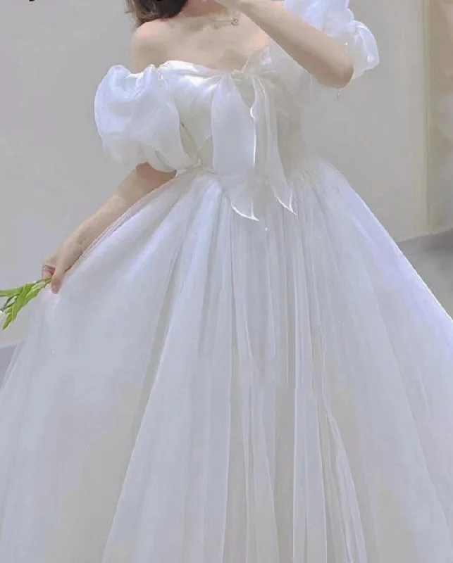 White Elegant Sweet Princess Dress Women Bow Puff Sleeve Korean Kawaii Midi Dress Female Autumn Casual Evening Party Dress Lace Sexy Club White Elegant Sweet Princess Dress Women Bow Puff Sleeve Korean Kawaii Midi Dress Female Autumn Casual Evening Party Dress Lace Sexy Club
