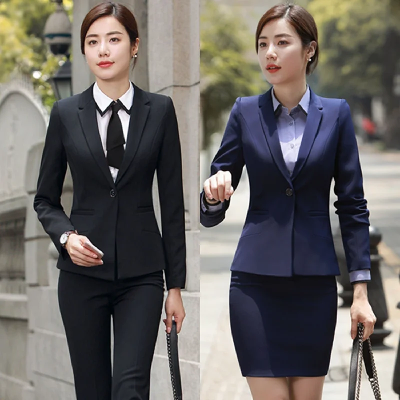 OL Professional Women's Pants Suit Tooling Ladies Small Suit Skirt Suit Lightweight Jogger Pants
