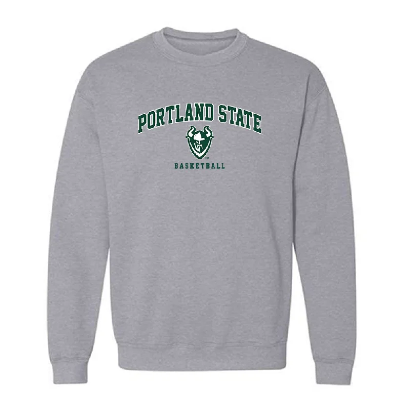 Portland State - NCAA Women's Basketball : Jamia Carter - Classic Shersey Crewneck Sweatshirt Hoodie with Front Slit Layering Stylish Portland State - NCAA Women's Basketball : Jamia Carter - Classic Shersey Crewneck Sweatshirt Hoodie with Front Slit Layering Stylish