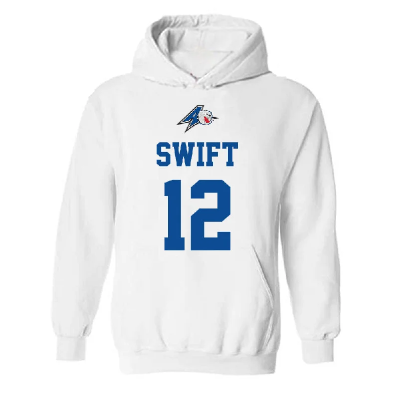 UNC Asheville - NCAA Women's Basketball : Alana Swift - Classic Shersey Hooded Sweatshirt Hoodie with Puffed Sleeves Voluminous Trendy UNC Asheville - NCAA Women's Basketball : Alana Swift - Classic Shersey Hooded Sweatshirt Hoodie with Puffed Sleeves Voluminous Trendy