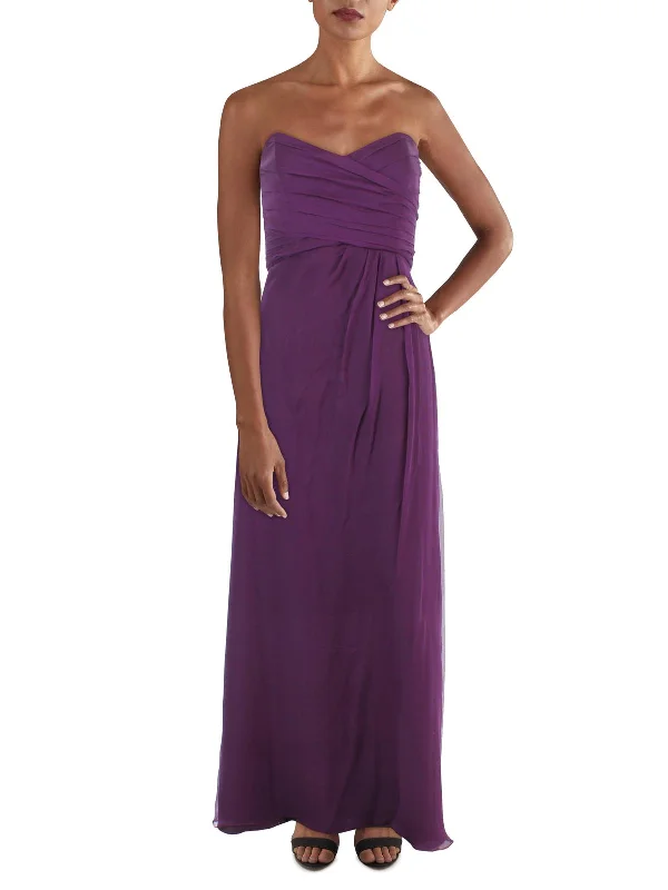 Womens Silk Sweetheart Evening Dress Tunics Velvet soft