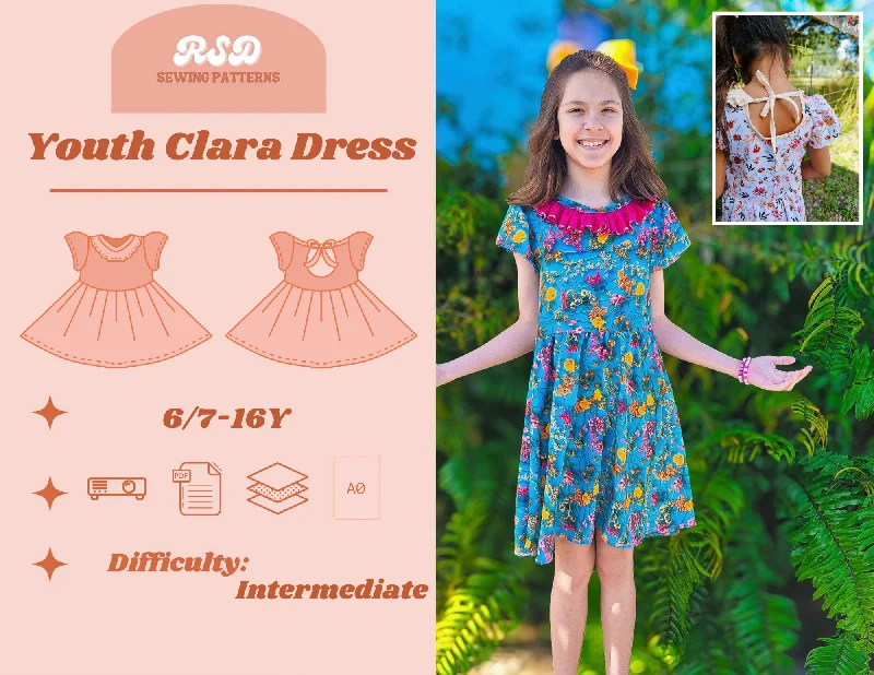 Youth Clara Dress PDF Tunics Practical durable