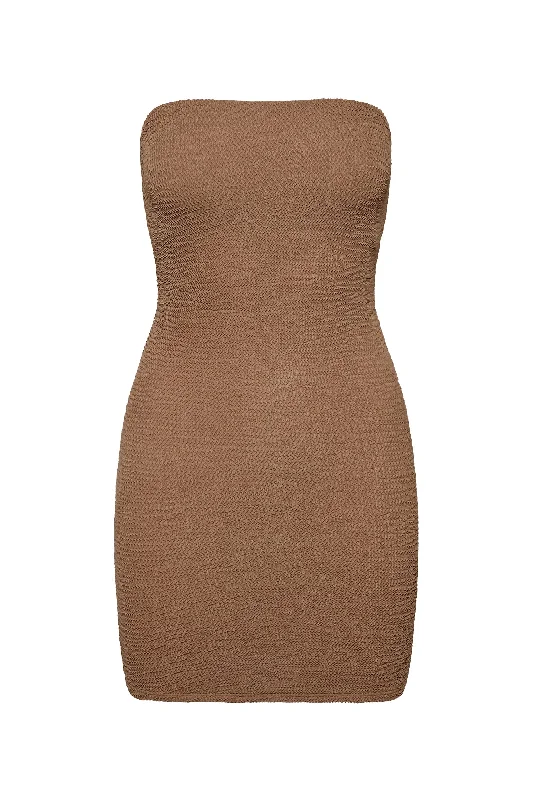 Bimini Dress - Husk Crinkle Tunics Evening elegant