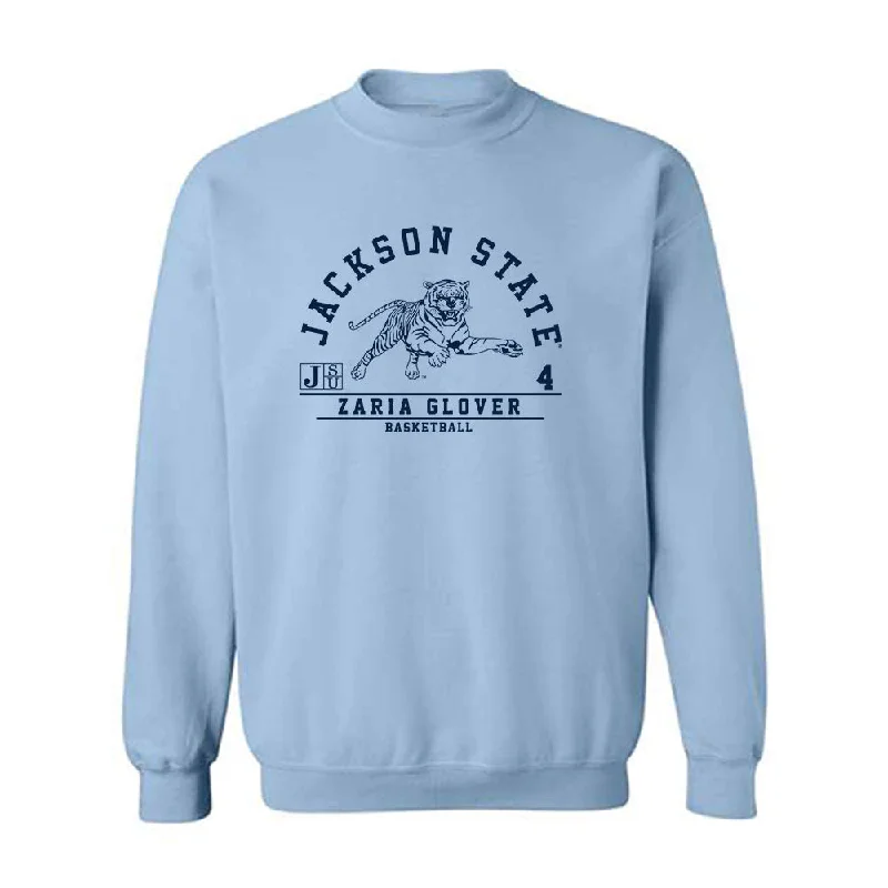 Jackson State - NCAA Women's Basketball : Zaria Glover - Classic Fashion Shersey Crewneck Sweatshirt Hoodie with Tie-Dye Psychedelic Retro Jackson State - NCAA Women's Basketball : Zaria Glover - Classic Fashion Shersey Crewneck Sweatshirt Hoodie with Tie-Dye Psychedelic Retro