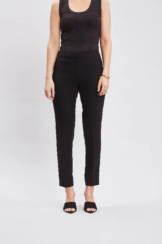 Slim Crepe Inseam Pant Trendy Wide-Leg Pants