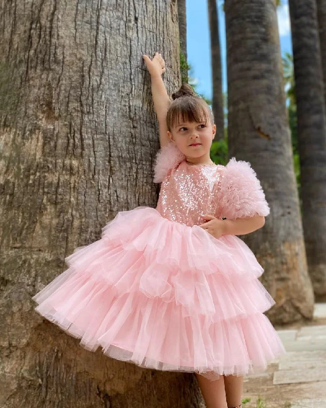Ball Gown Princess Sequins Little Girl Party Dresses sweetheart Neckline Romantic