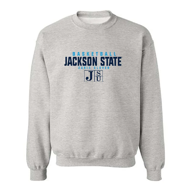 Jackson State - NCAA Women's Basketball : Zaria Glover - Classic Fashion Shersey Crewneck Sweatshirt Hoodie with Earth Tones Natural Calm Jackson State - NCAA Women's Basketball : Zaria Glover - Classic Fashion Shersey Crewneck Sweatshirt Hoodie with Earth Tones Natural Calm