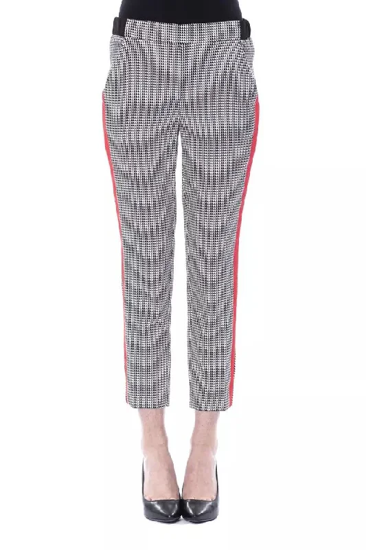 Black Viscose Women Pants Relaxed Linen Pants