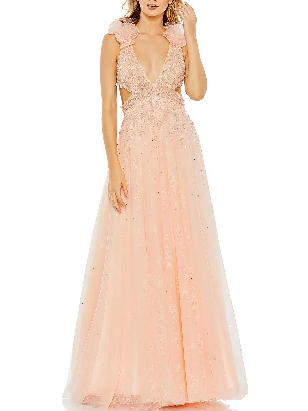 Womens Embellished Long Evening Dress Tunics Business professional