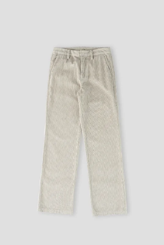 Corduroy City Pant - Stone Elegant Wool Trousers