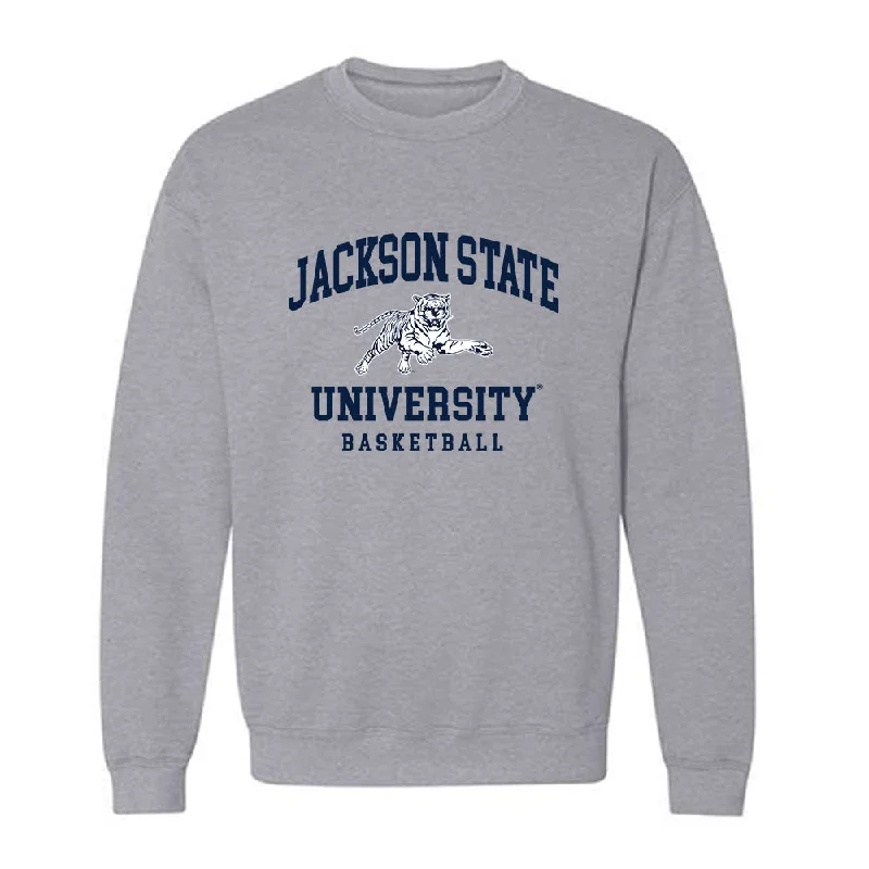 Jackson State - NCAA Women's Basketball : Zaria Glover - Classic Shersey Crewneck Sweatshirt Hoodie with Color Block Contrast Stylish Jackson State - NCAA Women's Basketball : Zaria Glover - Classic Shersey Crewneck Sweatshirt Hoodie with Color Block Contrast Stylish