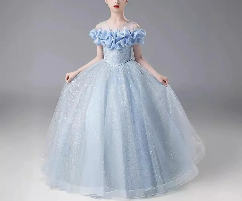 Floor Length A-Line/Princess Off-the-Should Flower Girl Party Dress with Beadings Mermaid Tail Wedding Floor Length A-Line/Princess Off-the-Should Flower Girl Party Dress with Beadings Mermaid Tail Wedding