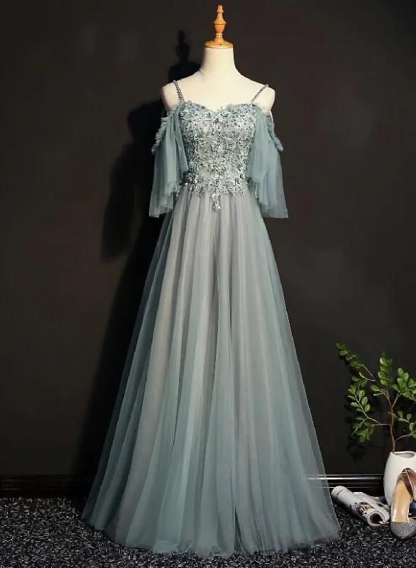 Lovely Tulle Off Shoulder Long Prom Gown Elegant Unique Party Dress Tunics Stylish modern Lovely Tulle Off Shoulder Long Prom Gown Elegant Unique Party Dress Tunics Stylish modern