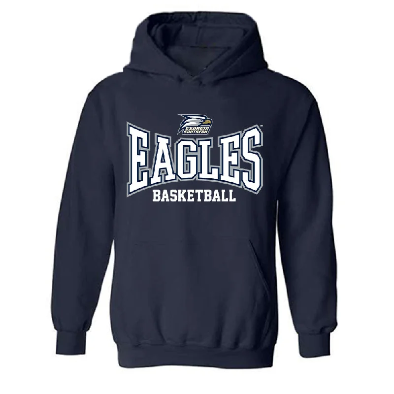 Georgia Southern - NCAA Women's Basketball : McKenna Eddings - Classic Shersey Hooded Sweatshirt Hoodie with Frayed Bohemian Relaxed Georgia Southern - NCAA Women's Basketball : McKenna Eddings - Classic Shersey Hooded Sweatshirt Hoodie with Frayed Bohemian Relaxed