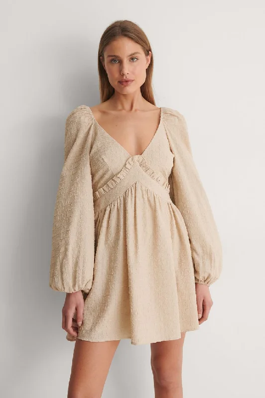 Puff Sleeve Detail Dress Tunics Sophisticated sleek
