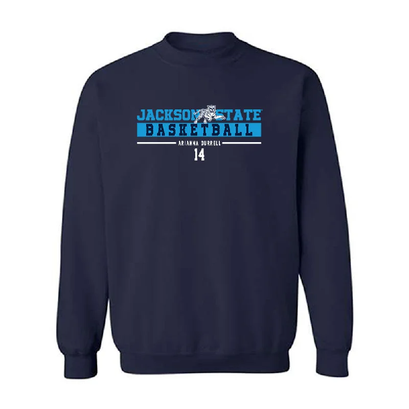 Jackson State - NCAA Women's Basketball : Arianna Durrell - Classic Fashion Shersey Crewneck Sweatshirt Hoodie Sweatshirt Pullover Jackson State - NCAA Women's Basketball : Arianna Durrell - Classic Fashion Shersey Crewneck Sweatshirt Hoodie Sweatshirt Pullover