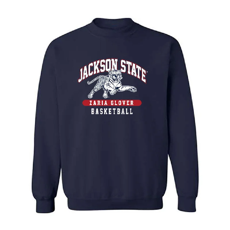 Jackson State - NCAA Women's Basketball : Zaria Glover - Classic Fashion Shersey Crewneck Sweatshirt Hoodie with Gradient Ombre Colorful Jackson State - NCAA Women's Basketball : Zaria Glover - Classic Fashion Shersey Crewneck Sweatshirt Hoodie with Gradient Ombre Colorful