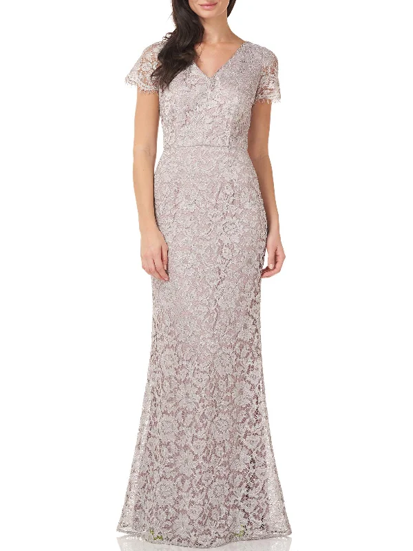 Womens Lace Metallic Evening Dress Tunics Exclusive limited