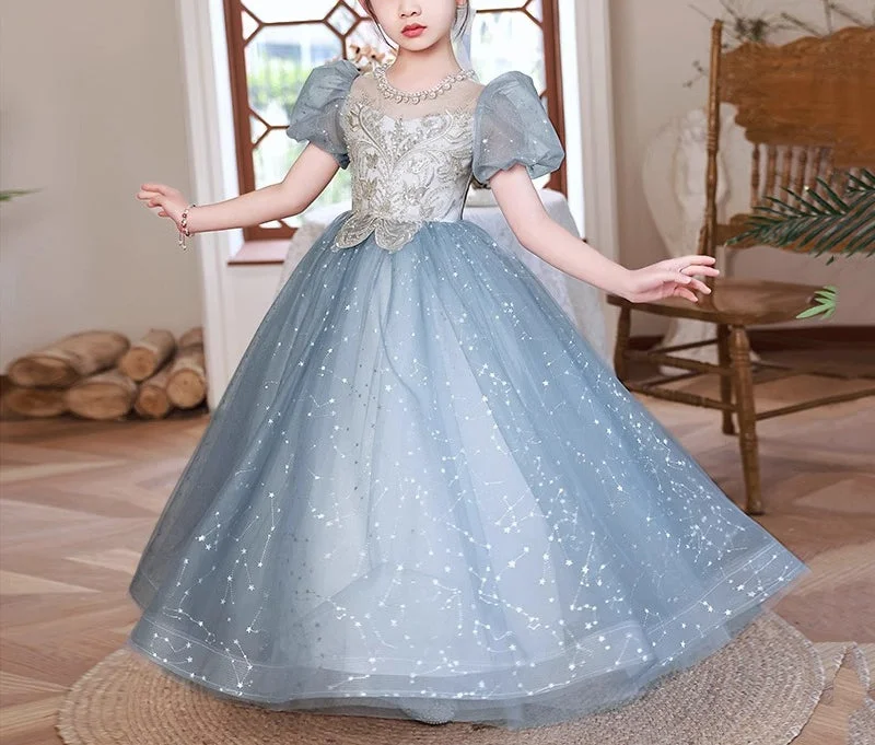 Beading Round Neck Short Sleeves Princess Girl Party Dress with Crystal Appliques Tunics New arrival Beading Round Neck Short Sleeves Princess Girl Party Dress with Crystal Appliques Tunics New arrival
