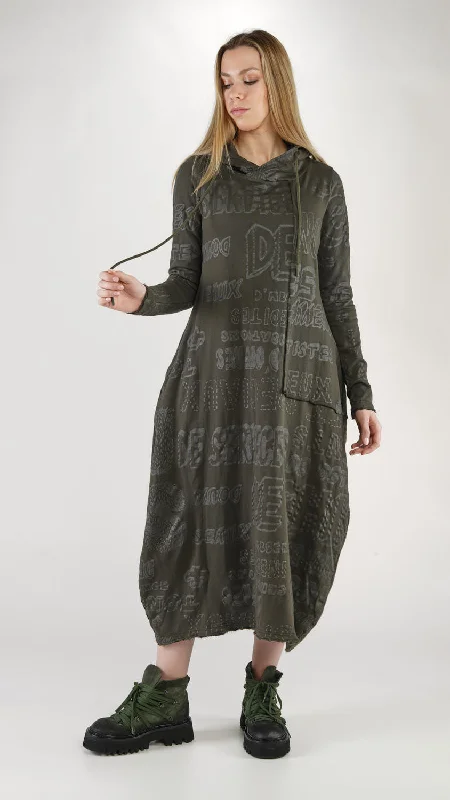 BLACK LABEL Hooded Dress in Jungle Print Tunics Fashionable trendy