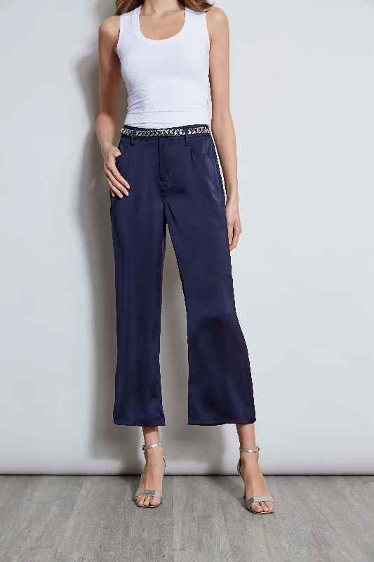 Washed Satin Fluid Pant Modern Stretch Trousers