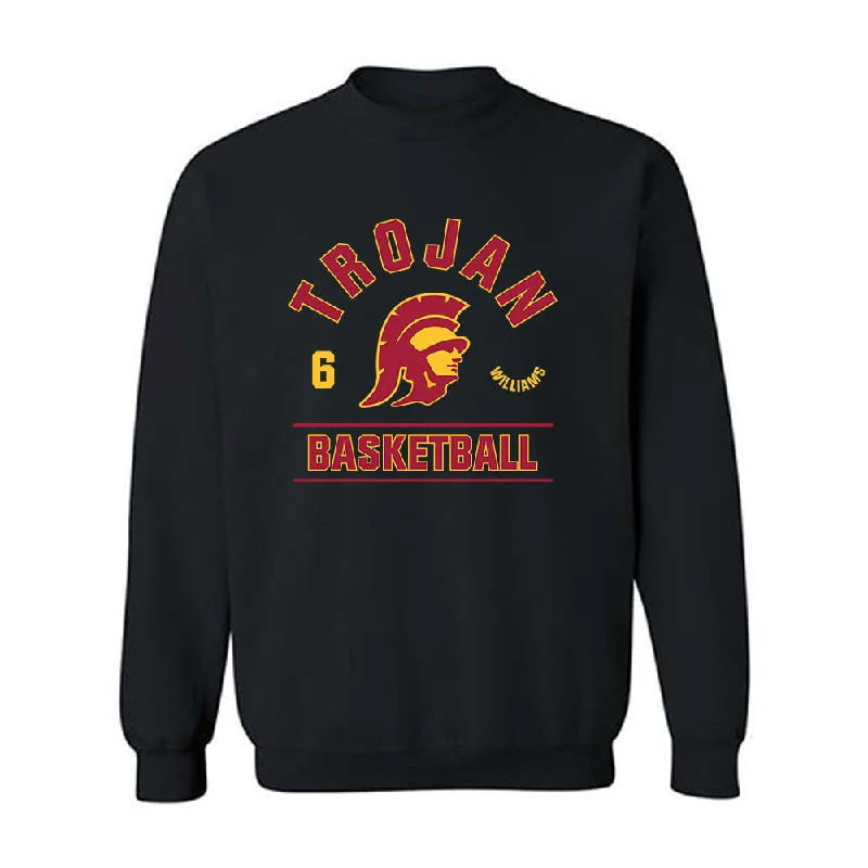 USC - NCAA Women's Basketball : Laura Williams - Classic Fashion Shersey Crewneck Sweatshirt Hoodie with Hem Embroidery Detailed Premium USC - NCAA Women's Basketball : Laura Williams - Classic Fashion Shersey Crewneck Sweatshirt Hoodie with Hem Embroidery Detailed Premium