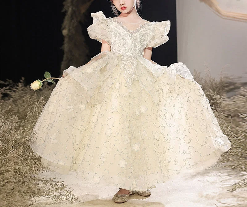A-Line/Princess Short Sleeves Flower Girl Party Dress with Rhinestone Appliques Tunics Practical durable A-Line/Princess Short Sleeves Flower Girl Party Dress with Rhinestone Appliques Tunics Practical durable