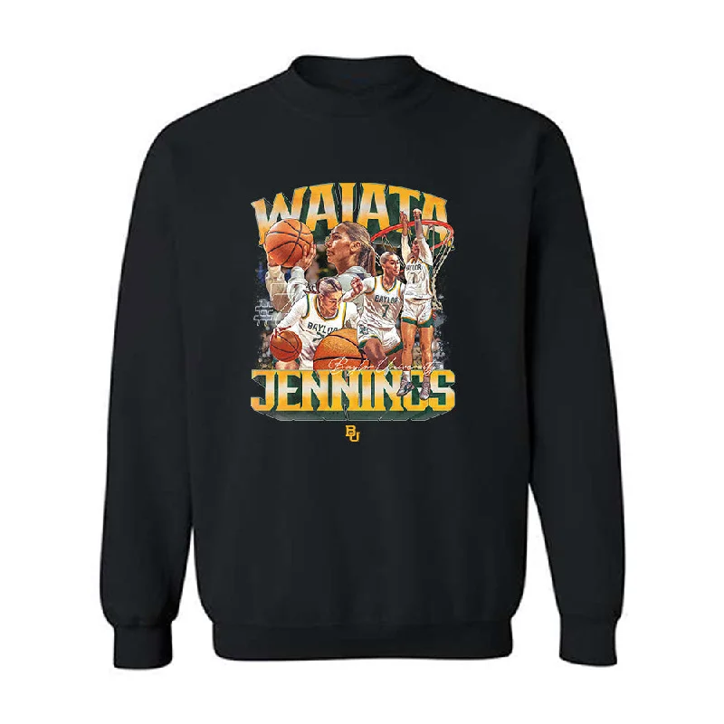 Baylor - NCAA Women's Basketball : Waiata Jennings - Player Collage Crewneck Sweatshirt Hoodie with Half-Zip Sporty Casual Baylor - NCAA Women's Basketball : Waiata Jennings - Player Collage Crewneck Sweatshirt Hoodie with Half-Zip Sporty Casual