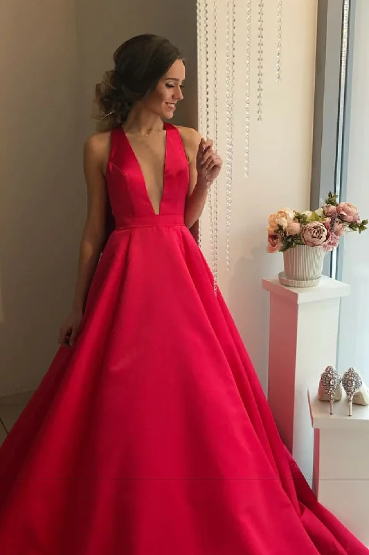Deep V Neck Red Prom Dresses Satin Skirt,Women Formal Party Dress Mermaid Tail Wedding Deep V Neck Red Prom Dresses Satin Skirt,Women Formal Party Dress Mermaid Tail Wedding