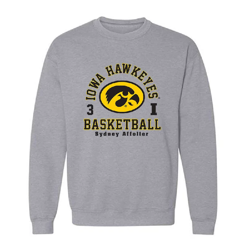 Iowa - NCAA Women's Basketball : Sydney Affolter - Classic Fashion Shersey Crewneck Sweatshirt Hoodie with Tie-Dye Psychedelic Retro Iowa - NCAA Women's Basketball : Sydney Affolter - Classic Fashion Shersey Crewneck Sweatshirt Hoodie with Tie-Dye Psychedelic Retro