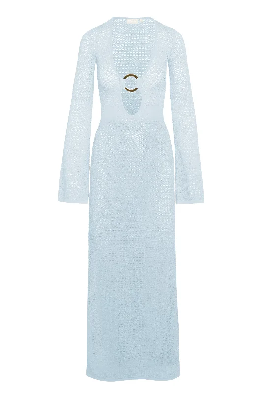 Montego Dress - Ice Lurex Lace Crochet Tunics Prom sequined