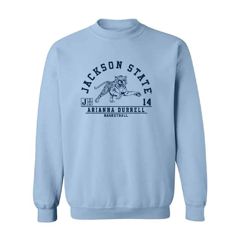 Jackson State - NCAA Women's Basketball : Arianna Durrell - Classic Fashion Shersey Crewneck Sweatshirt Hooded Sweatshirt Casual Wear Street Style Jackson State - NCAA Women's Basketball : Arianna Durrell - Classic Fashion Shersey Crewneck Sweatshirt Hooded Sweatshirt Casual Wear Street Style