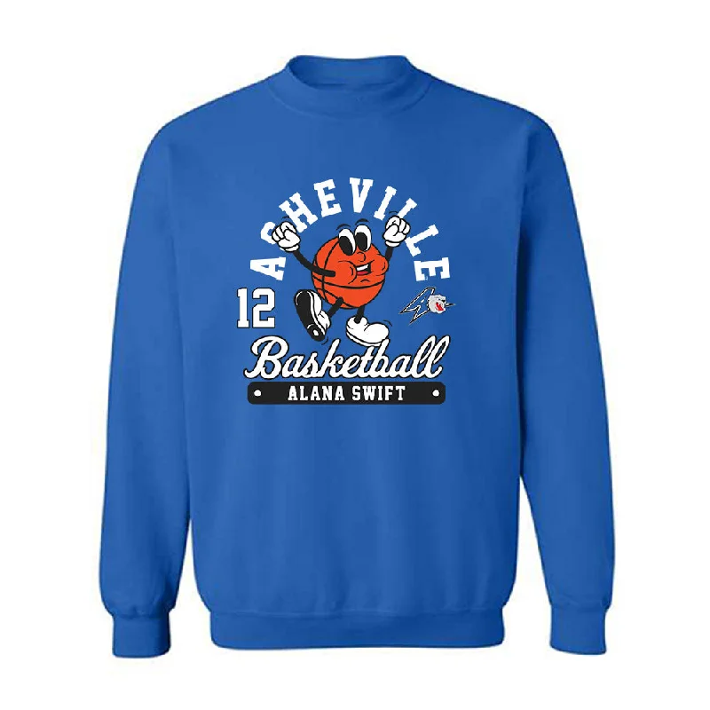 UNC Asheville - NCAA Women's Basketball : Alana Swift - Fashion Shersey Crewneck Sweatshirt Hoodie with Rolled Sleeves Casual Relaxed UNC Asheville - NCAA Women's Basketball : Alana Swift - Fashion Shersey Crewneck Sweatshirt Hoodie with Rolled Sleeves Casual Relaxed