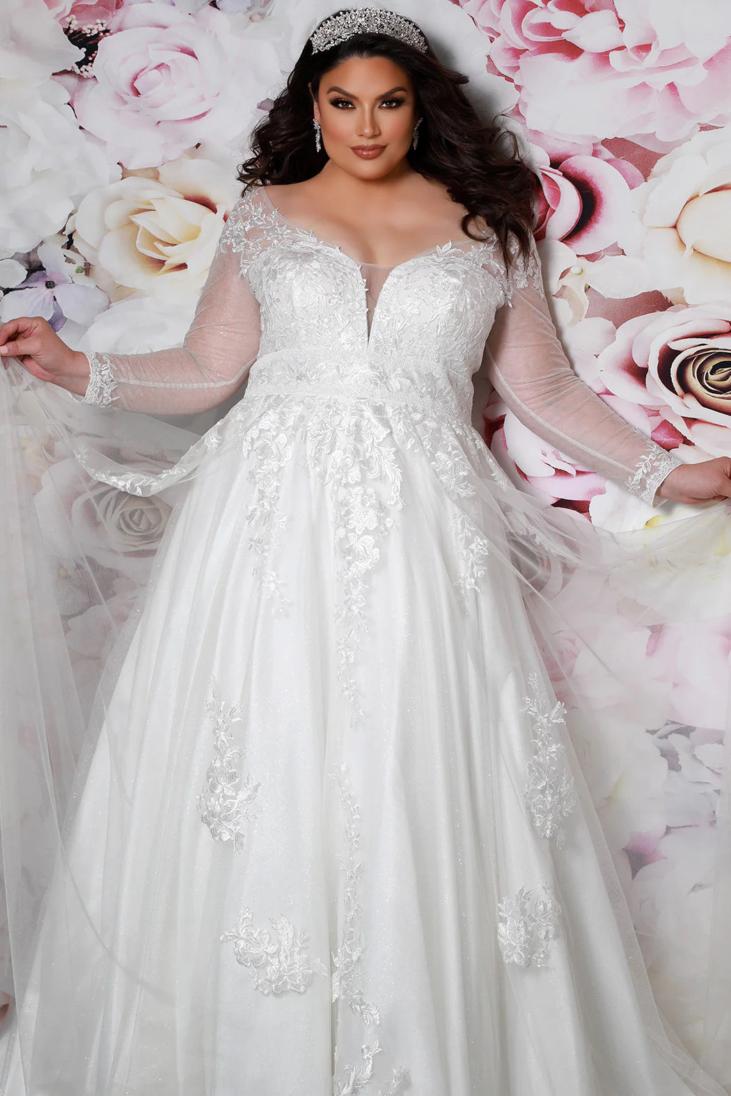 Sydneys Closet SC5282 Esmeralda Ivory Bridal Dress Tunics Versatile stylish