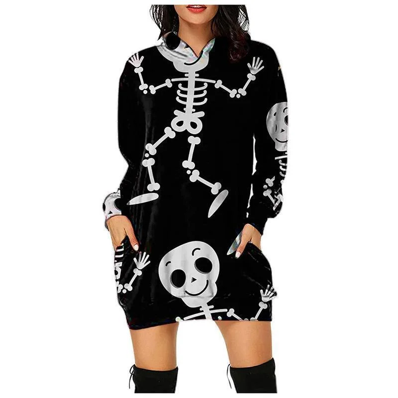Happy Halloween Plus Sizes Women Hoodies Hoodie with Pattern Geometric Abstract