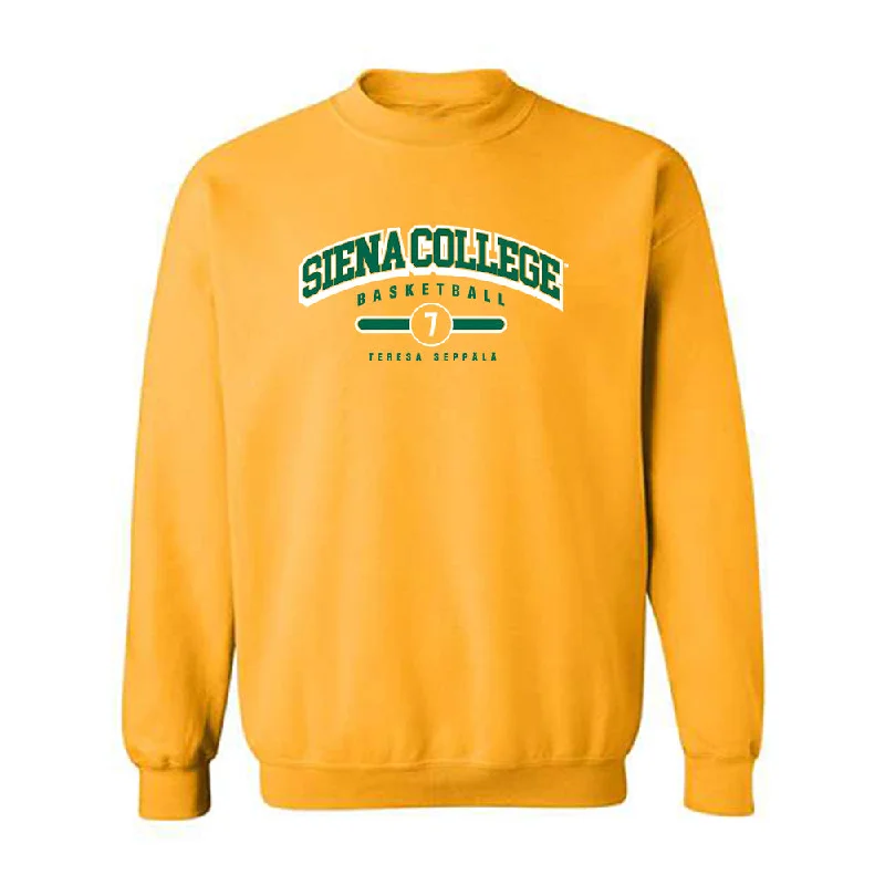 Siena - NCAA Women's Basketball : Teresa Seppälä - Classic Fashion Shersey Crewneck Sweatshirt Hoodie with Drawstring Waist Adjustable Fitted Siena - NCAA Women's Basketball : Teresa Seppälä - Classic Fashion Shersey Crewneck Sweatshirt Hoodie with Drawstring Waist Adjustable Fitted