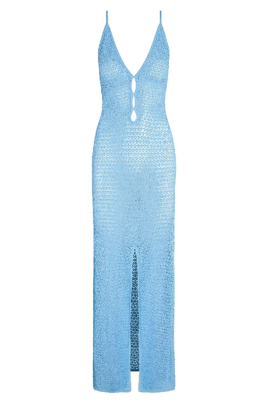 Ramatuelle Dress - Ibiza Blue Lace Crochet Tunics Versatile all-occasion