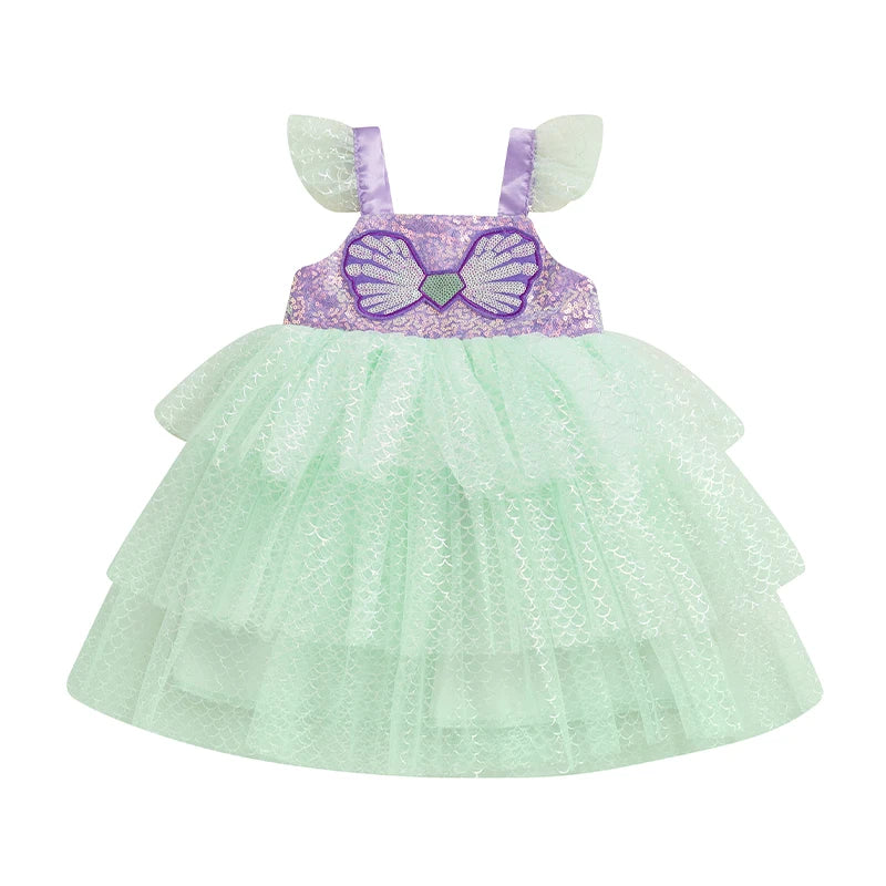 MERMAID Layered Tulle Dress Tunics Evening elegant