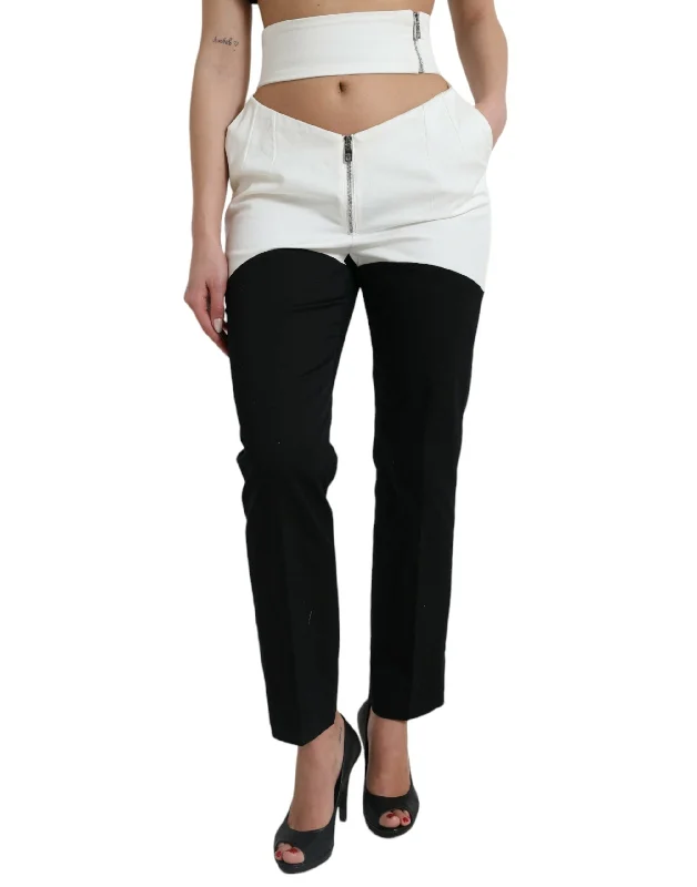 Dolce & Gabbana High Waist Tapered Chic Pants Cozy Fitted Pants
