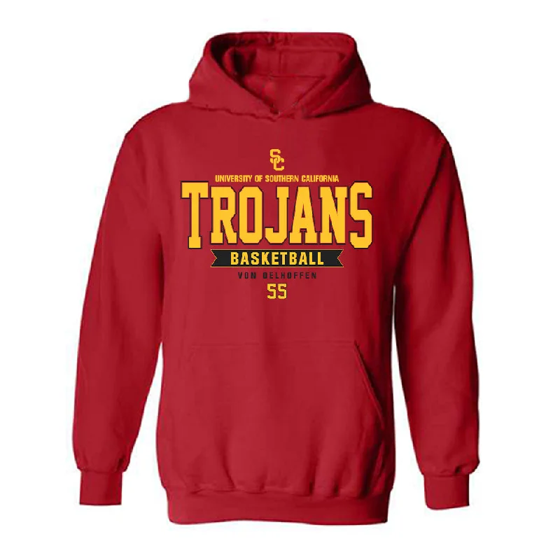USC - NCAA Women's Basketball : Talia von Oelhoffen - Classic Fashion Shersey Hooded Sweatshirt Hoodie with Applique Textured Unique USC - NCAA Women's Basketball : Talia von Oelhoffen - Classic Fashion Shersey Hooded Sweatshirt Hoodie with Applique Textured Unique