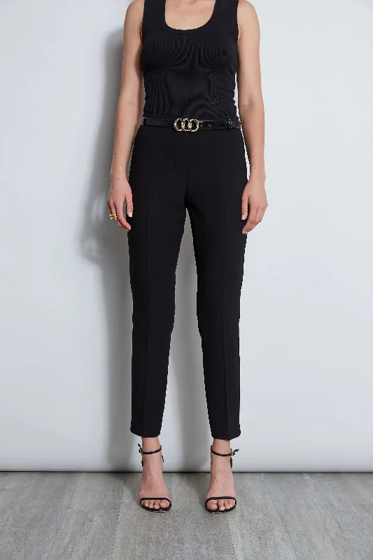 Slim Fit Crepe Pant Casual Drawstring Pants
