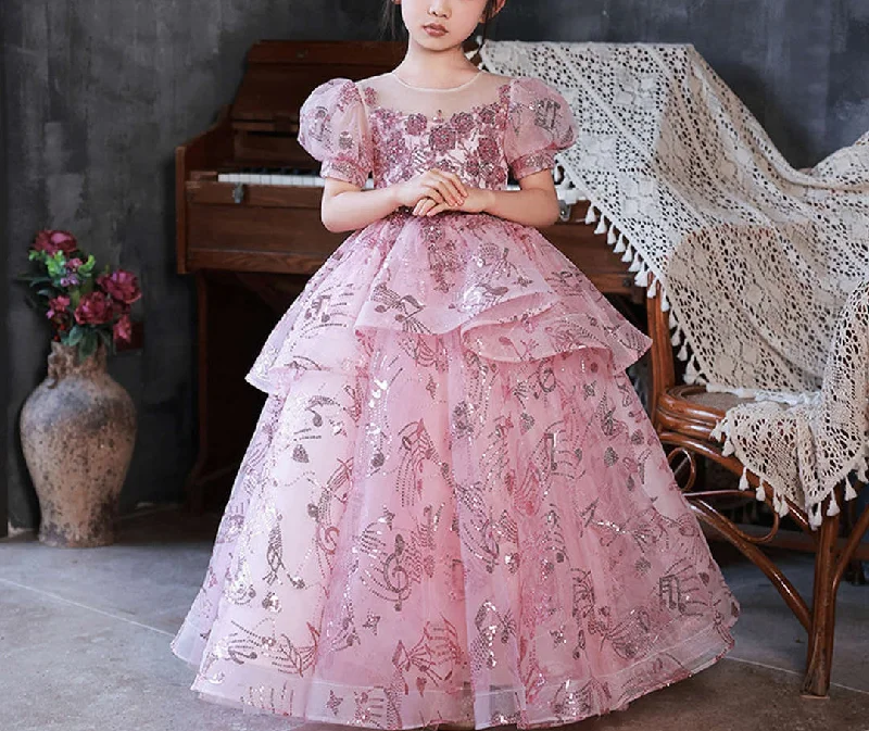 Ball Gown Short Sleeves Flower Girl Party Dresses with Rhinestone Appliques Tunics Winter warm Ball Gown Short Sleeves Flower Girl Party Dresses with Rhinestone Appliques Tunics Winter warm