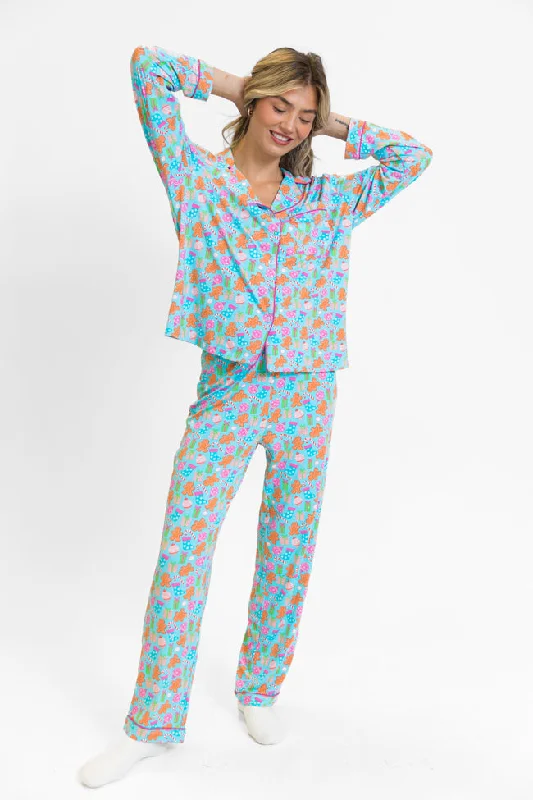 Under The Stars In Christmas Cheer Bamboo Pajama Pants FINAL SALE Sleek Black Pants