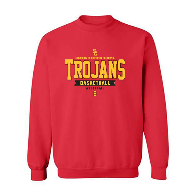 USC - NCAA Women's Basketball : Laura Williams - Classic Fashion Shersey Crewneck Sweatshirt Hoodie with Pocket Utility Practical USC - NCAA Women's Basketball : Laura Williams - Classic Fashion Shersey Crewneck Sweatshirt Hoodie with Pocket Utility Practical