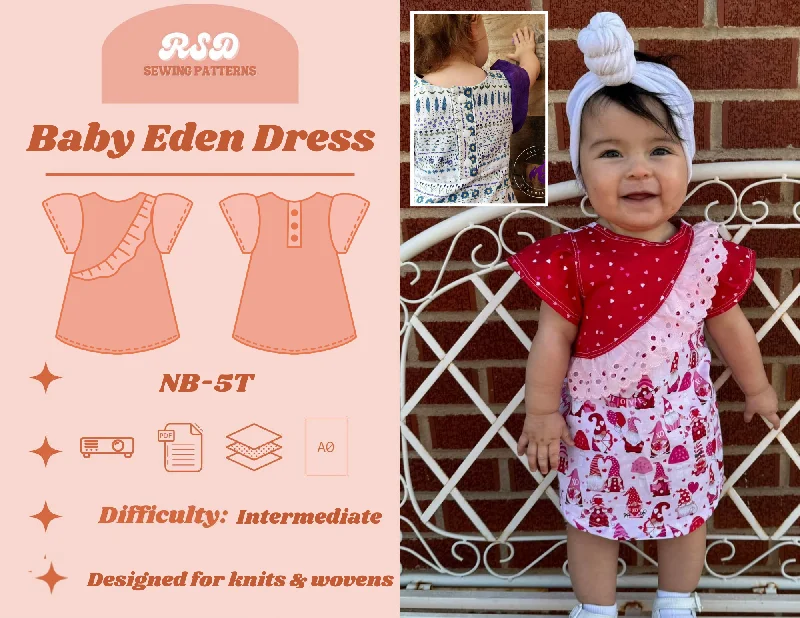 Baby Eden Dress PDF Tunics Evening elegant