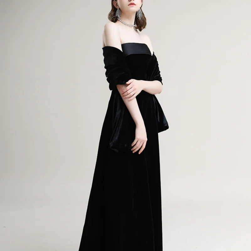 Black long shawl