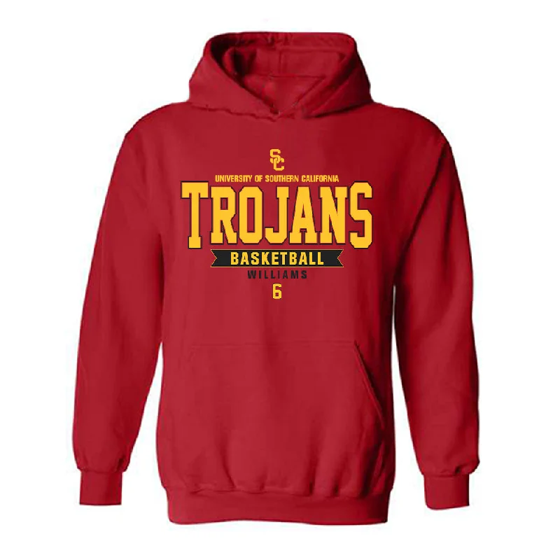 USC - NCAA Women's Basketball : Laura Williams - Classic Fashion Shersey Hooded Sweatshirt Hooded Sweatshirt Casual Wear Street Style USC - NCAA Women's Basketball : Laura Williams - Classic Fashion Shersey Hooded Sweatshirt Hooded Sweatshirt Casual Wear Street Style